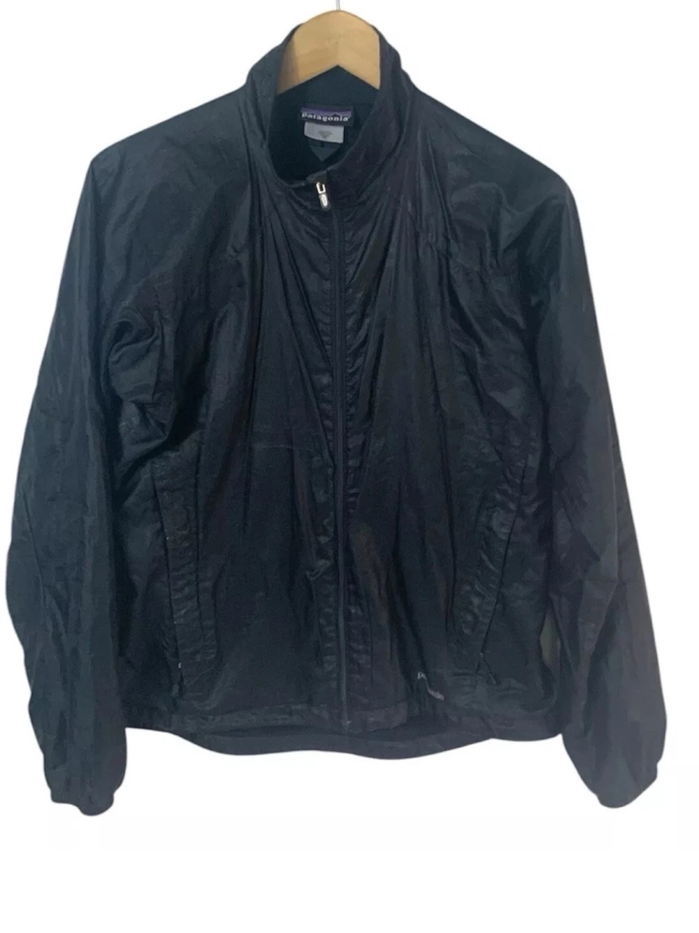 Patagonia Houdini Full Zip Jacket Women's XS Black Windbreaker Ultralight Runnin